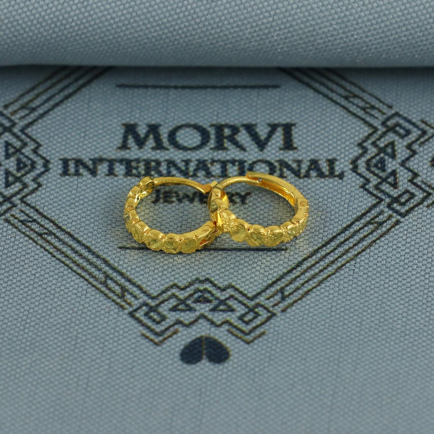 20k Yellow Gold Diamond Cut Hoop Bali Women Cartilage or Baby Earrings Small, Handmade Yellow gold earrings, gift, Real gold earrings, K6952