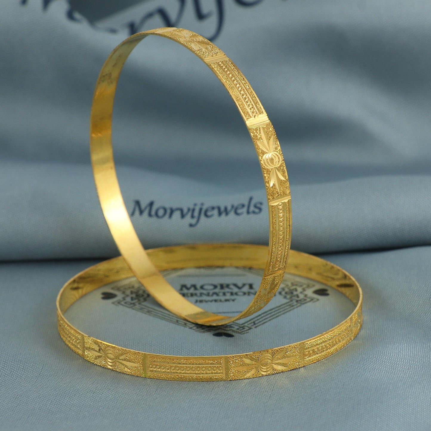 Pure 22k Gold Bangles Indian Handmade vintage Hand Carved design, Traditional Rajasthan India, Bangle Bracelet Wedding women Jewelry,