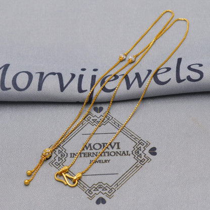 22k Gold Chain Beads Necklace Jewelry, 22kt Handmade Chain, Indian Gold Chain, Party Wear Chain, Women Necklace, K6511