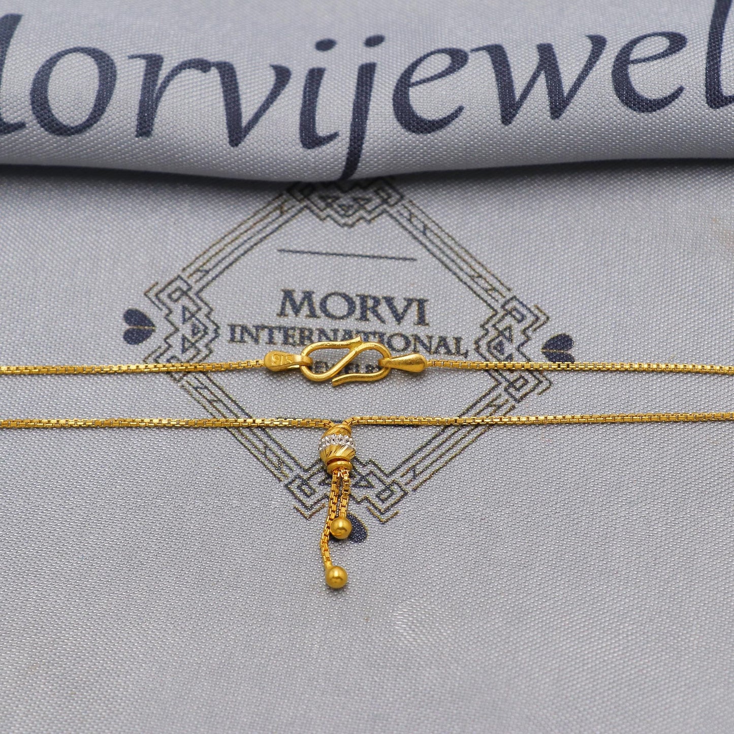 22k Gold Chain Necklace Jewelry, 22kt Handmade Ball Beads Chain, Indian Gold Necklace, Party Wear Chain, Women Necklace, K6519