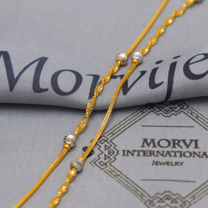 22k Gold Chain Necklace Jewelry, 22kt Ball Beads Handmade Chain, Indian Gold Necklace, Party Wear Chain, Women Necklace, K6520