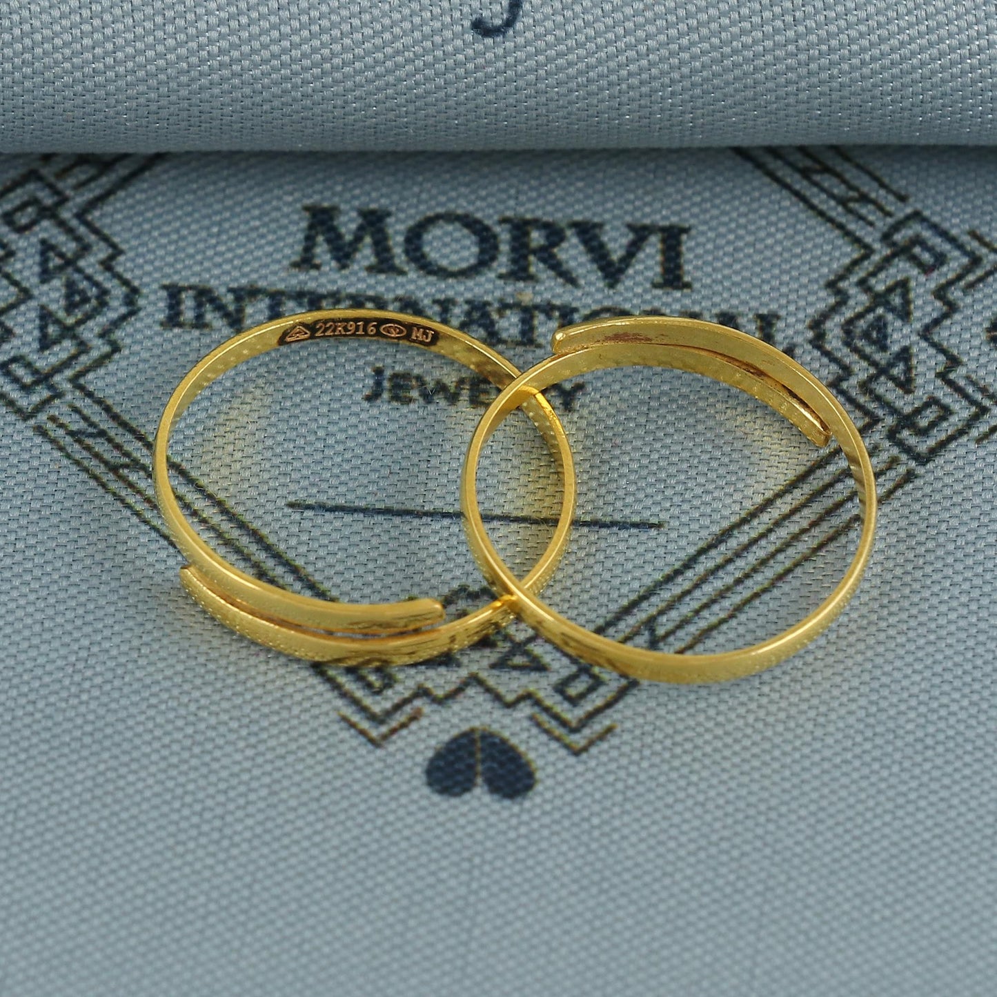 simple solid 22k Gold toe ring, Handmade gold toe ring pair for women, indian gold toe jewelry, real gold bichiya Gift, MJ0137