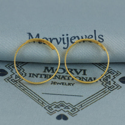 simple solid 22k Gold toe ring, Handmade gold toe ring pair for women, indian gold toe jewelry, real gold bichiya Gift, MJ0137