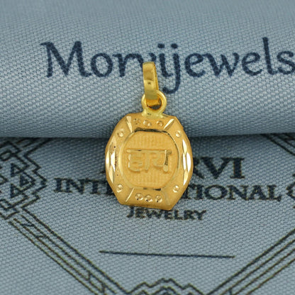 22k Yellow Gold Haye Small Pendant, MJ0131