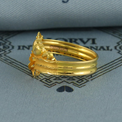Dainty 22k Gold Ring Indian Jewelry, MJ0135