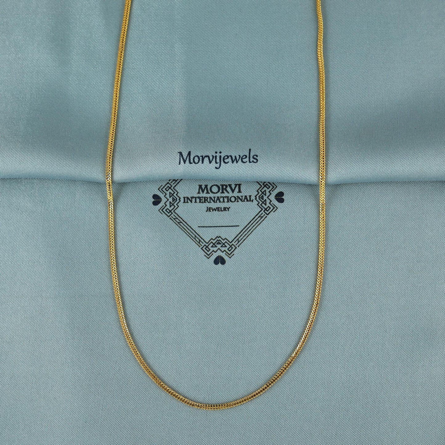 22k Gold Chain Mini Herringbone, Braided Chain Jewelry, 26 28 30 inch, K6978