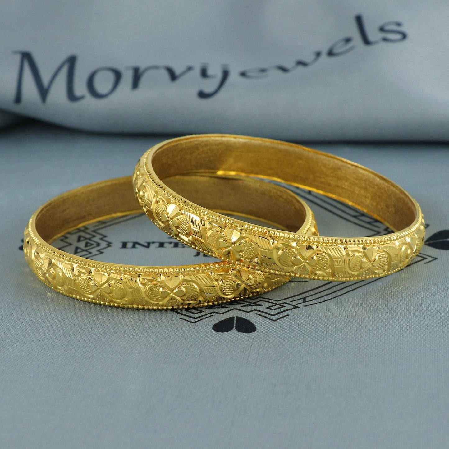 Solid Real 22k Gold Bangles Indian Handmade, Traditional Vintage ethnic Jewelry, Bangle Bracelet pair Wedding Jewelry, inner wax, MJ0140