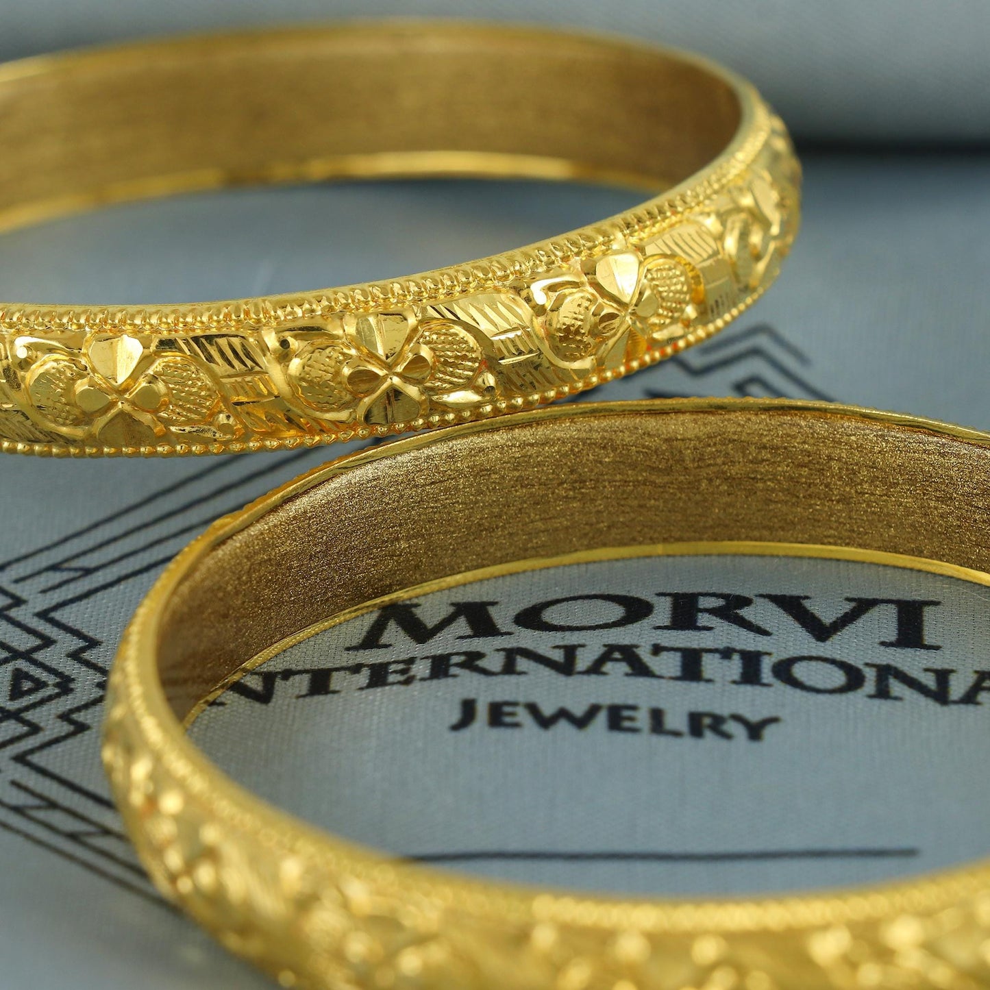Solid Real 22k Gold Bangles Indian Handmade, Traditional Vintage ethnic Jewelry, Bangle Bracelet pair Wedding Jewelry, inner wax, MJ0140