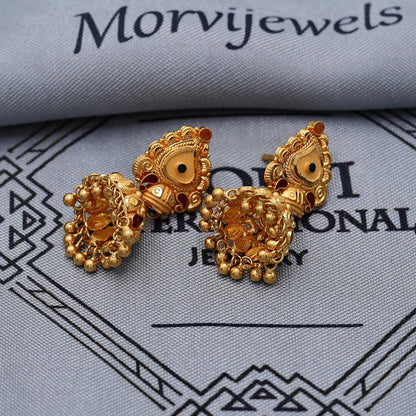 22k Gold Earrings Jhumki Jhumka indian wedding women jewelry, K6983