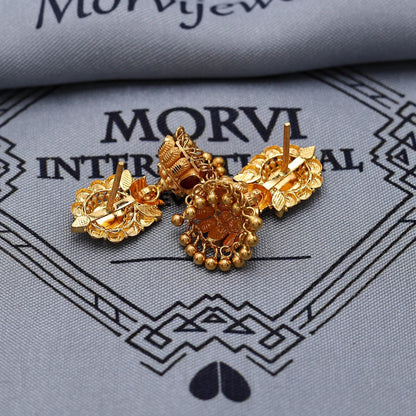 22k Gold Earrings Jhumki Jhumka indian wedding women jewelry, K6984