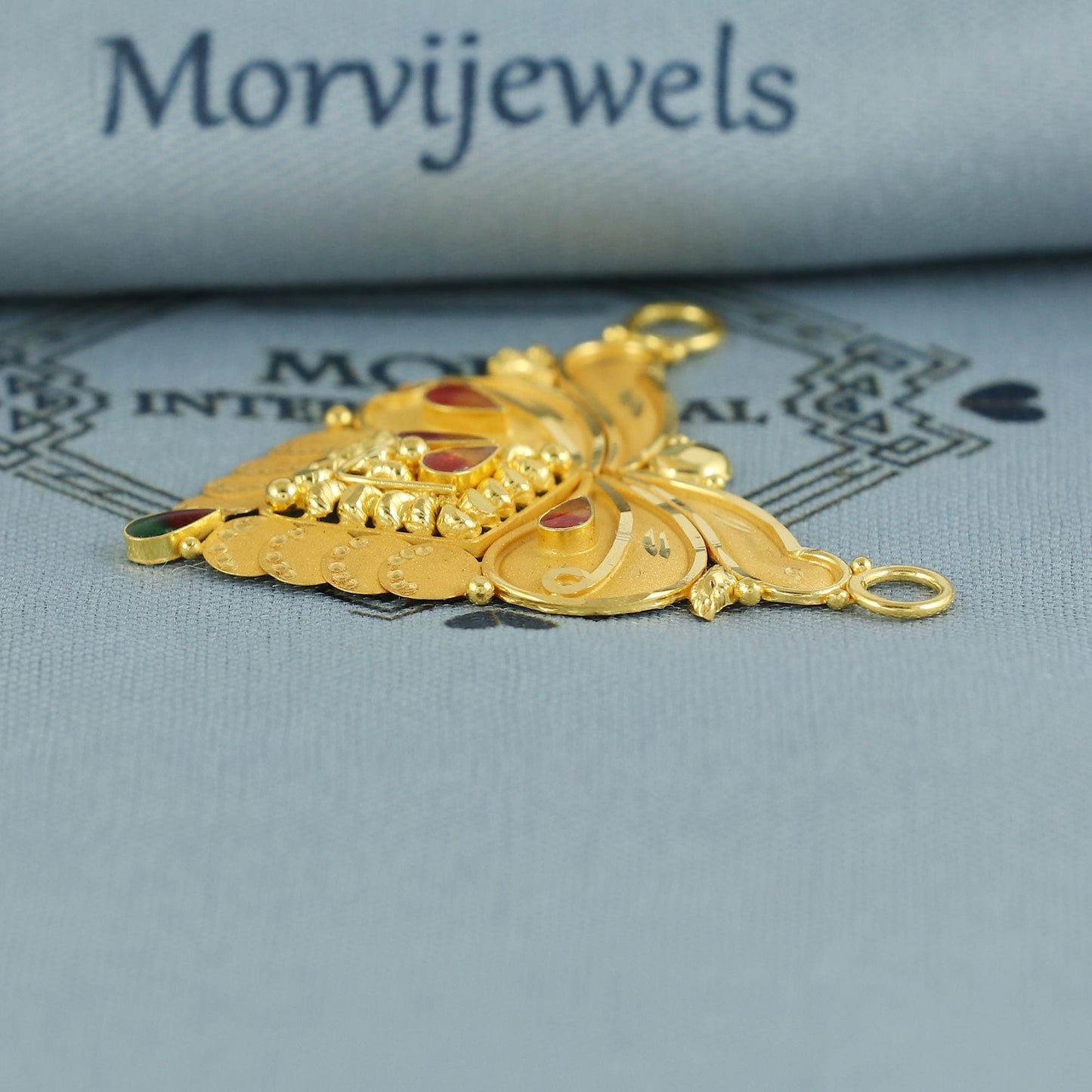 22k Yellow Gold Mangalsutra Pendant Necklace Handmade Indian Handmade Vintage Antique Design Jewelry, K6971