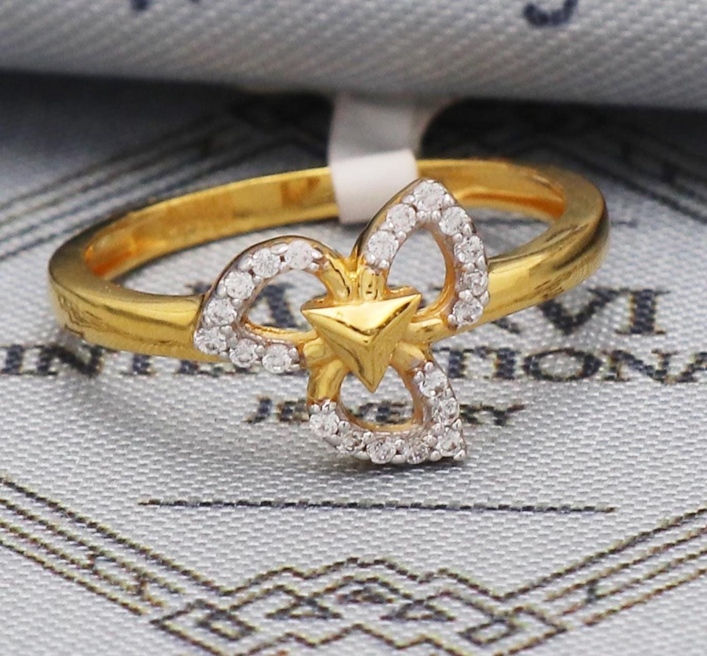 22k gold ring, handmade gold ring jewelry, yellow gold ring, Indian Wedding Gold Ring,