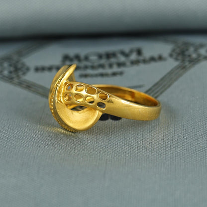 22k Solid Gold Ring Jewelry, Handmade Indian Ring, Designer Gold Ring,