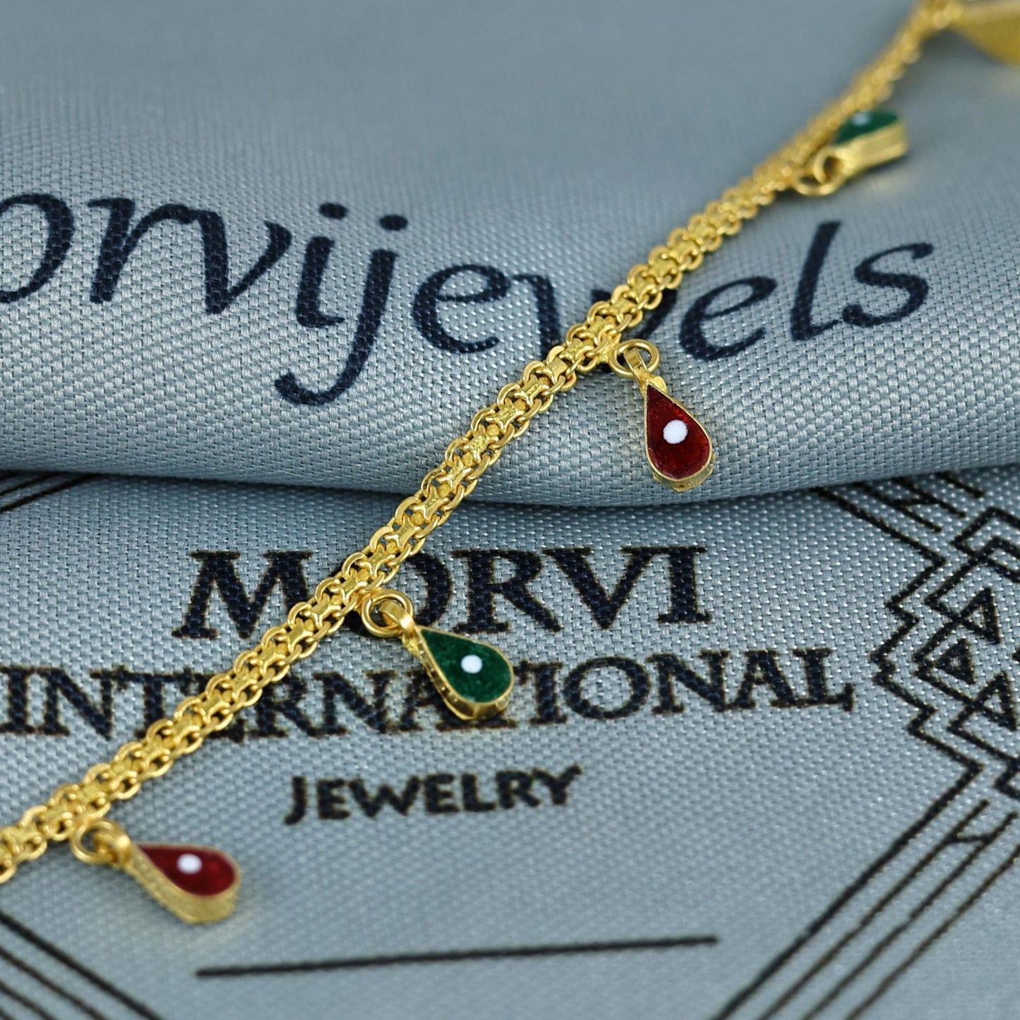 Handmade 22k Gold Nose Chain, Hoop chain, Nose Ring Chain, Indian Jewelry, 6.5 Inch Long, Elegant Design, K7022