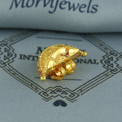 22k Gold Pendant Amulet Jewelry, Tabiz Style Traditional Indian Gold Jewelry, vintage antique design, K7073