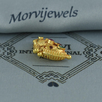 22k Gold Pendant Amulet Jewelry, Tabiz Style Traditional Indian Gold Jewelry, vintage antique design, K7078