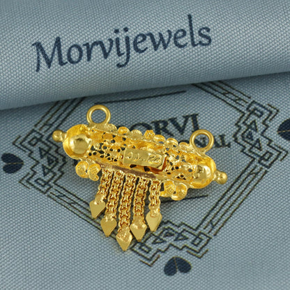 Real Yellow Gold Pendant Indian Handmade Jewelry, K6975