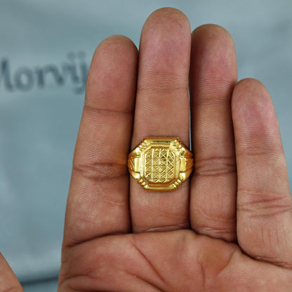 Solid 20k Yellow Gold Ring Size 6 7 8 and All Size, 20k Gold Handmade Ring, Indian Gold Ring, K6979