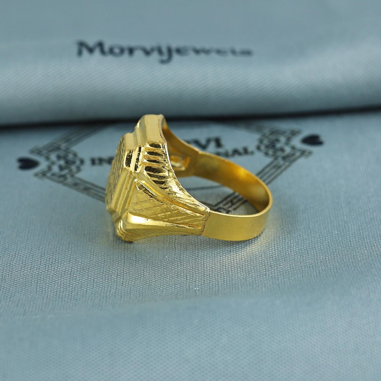 Solid 20k Yellow Gold Ring Size 6 7 8 and All Size, 20k Gold Handmade Ring, Indian Gold Ring, K6979