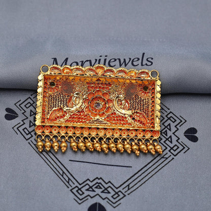 22k Yellow Gold Pendant Necklace Handmade Indian Mangalsutra Handmade Vintage Antique Design Jewelry, K6980