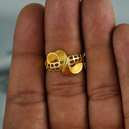 22k Solid Gold Ring Jewelry, Handmade Indian Ring, Designer Gold Ring,