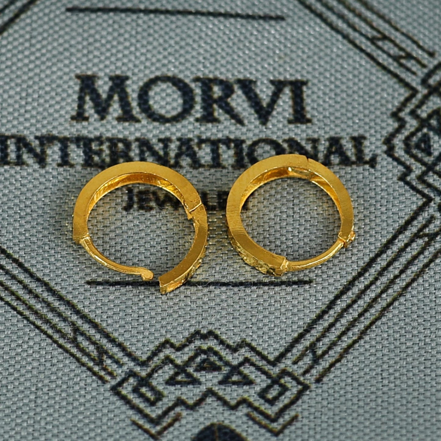 18k Gold Hoop Bali Earrings , Handmade Yellow gold earrings for women, Small Tiny Hoops, dainty indian gold earrings for teens, K6991