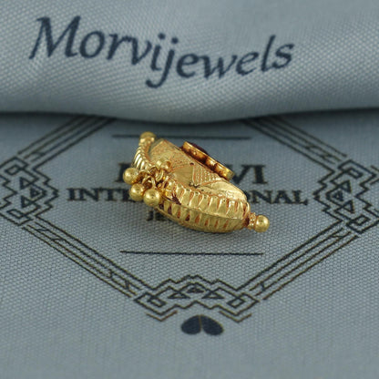 22k Gold Pendant Amulet Jewelry, Tabiz Style Traditional Indian Gold Jewelry, vintage antique design, K7077